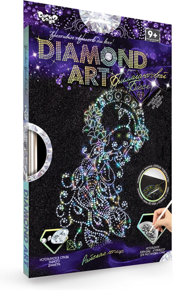 Набор для декорирования картины стразами «Райская птица» | Diamond art | Danko Toys