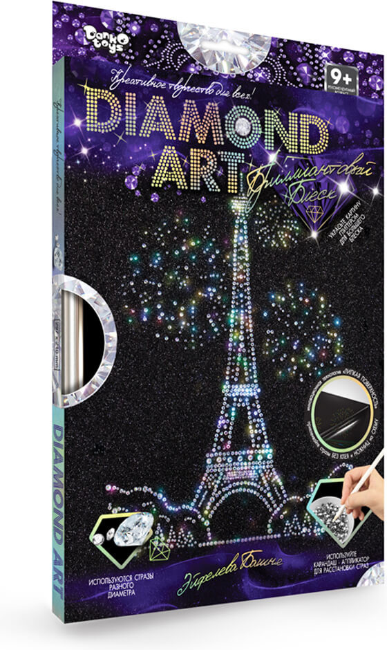 Набор для декорирования картины стразами «Эйфелева башня» | Diamond art | Danko Toys
