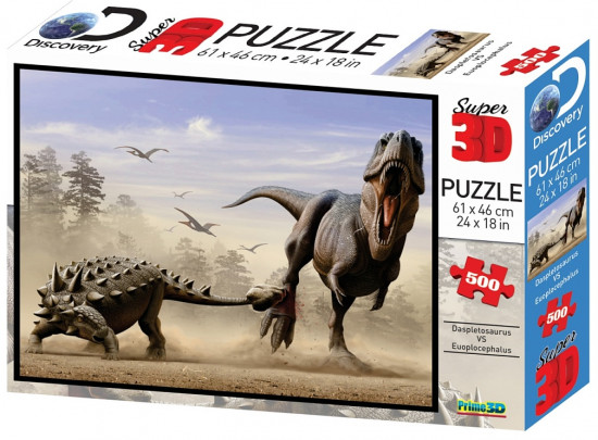 Стерео-пазл «Дасплетозавр против эвоплоцефала»
