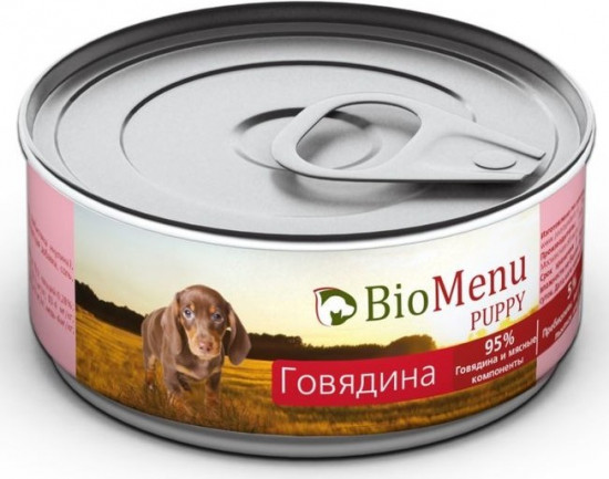 Консервы для щенков «Говядина»