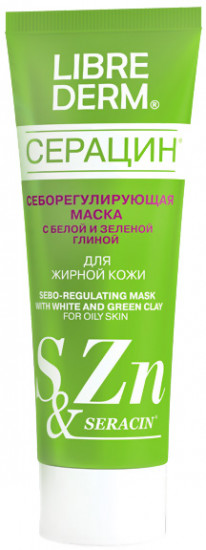 Маска для лица с белой и зеленой глиной