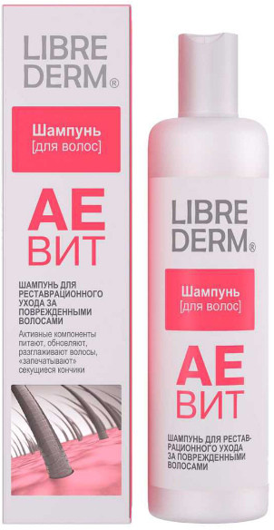 Шампунь для реставрационного ухода за поврежденными волосами | Aevit | Librederm