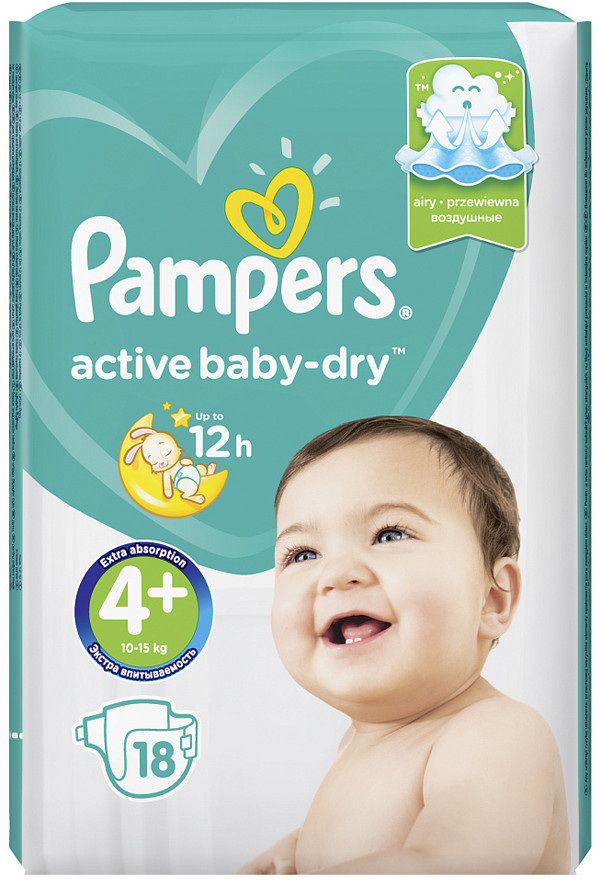 Подгузники детские Pampers «Active Baby-Dry» | Active Baby-Dry | Pampers