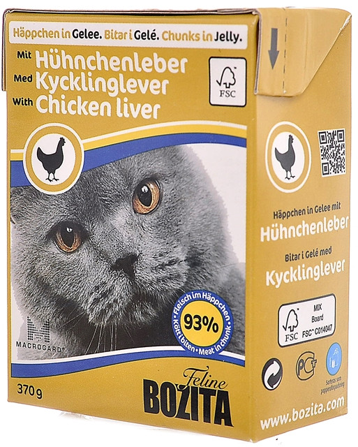 Корм для кошек «Кусочки в желе с куриной печенью» | Feline | Bozita