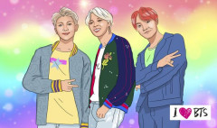 Чехол для карточек «I love BTS»