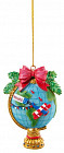 Украшение подвесное «Глобус с бантом»