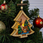 Декор с подсветкой «Елочка с оленем»