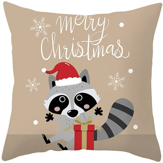 Наволочка декоративная | Сhristmas animals | Happiness