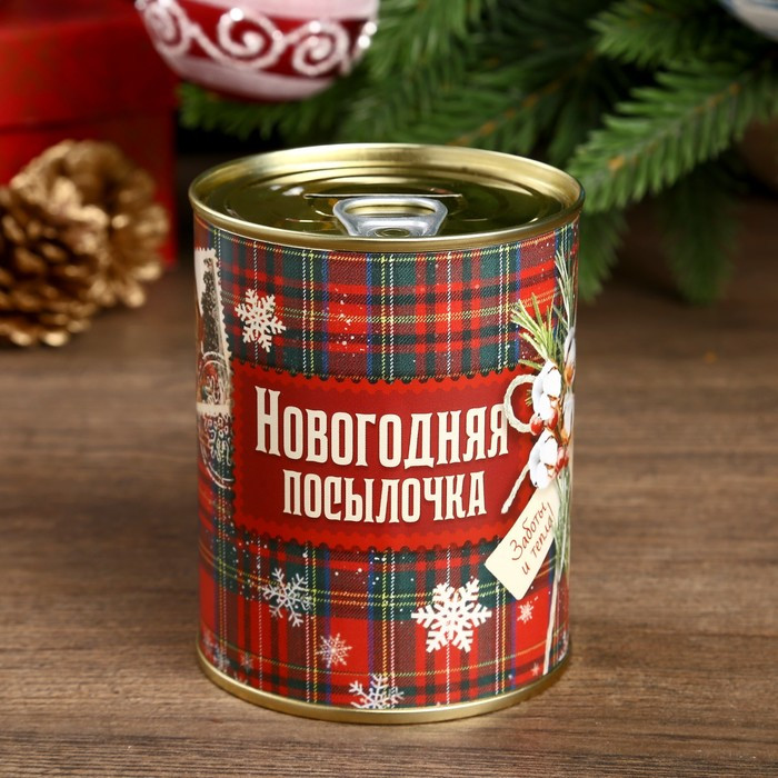 Копилка консервная банка «Новогодняя посылочка» | Новый год | Зимнее волшебство