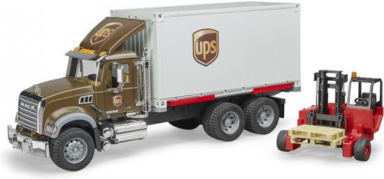 Фургон «Mack» UPS с с погрузчиком и паллетами