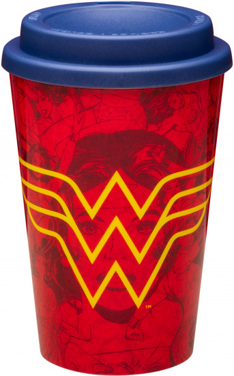 Кружка с крышкой «Red Wonder Woman»