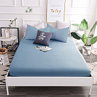 Простыня на резинке с наволочками (2-спальная, ранфорс, 2 наволочки 50×70)