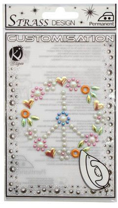 Термоаппликация из страз «Peace N Love»