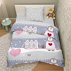 Комплект постельного белья «Снежная сказка» (арт. 9417/1, 1,5-спальный, бязь, 1 наволочка 70×70)