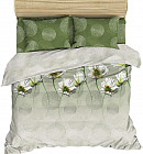 Комплект постельного белья «Белые маки» (арт. 345/1, евро, поплин, 2 наволочки 70×70)