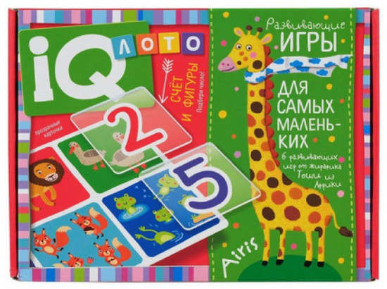Лото для малышей «Счёт и фигуры. Подбери число»