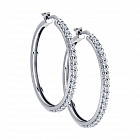 Серьги из серебра с фианитами