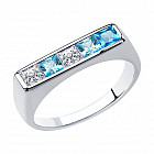 Кольцо из серебра с фианитами