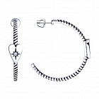 Серьги из чернёного серебра с фианитами