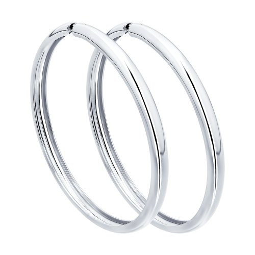 Серьги конго из серебра