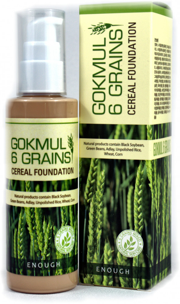 Крем тональный для лица Gokmul 6 Grains, оттенок 13 | Cereal Foundation | Enough