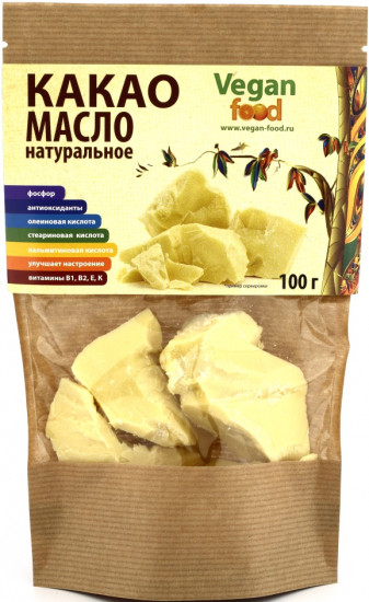 Какао-масло нерафинированное