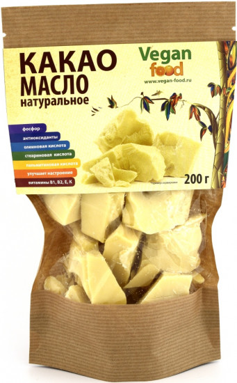 Какао-масло нерафинированное