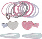 Набор заколок и резинок для волос «Сердце»