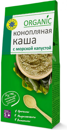 Каша конопляная с морской капустой