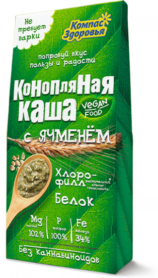 Каша конопляная с ячменём