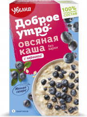 Каша овсяная с черникой