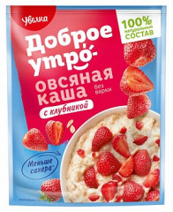 Каша овсяная с клубникой