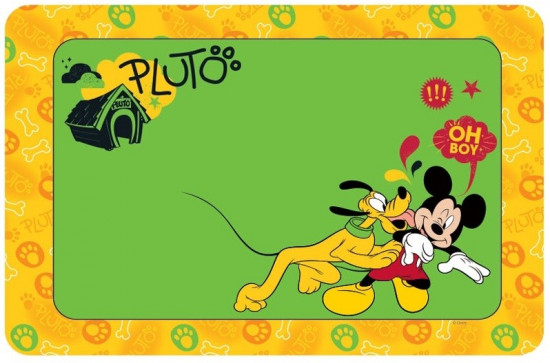 Коврик под миску «Pluto and Mickey»