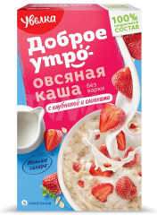 Каша овсяная «С клубникой со вкусом сливок»