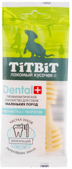 Профилактическое лакомство зубочистка с творогом