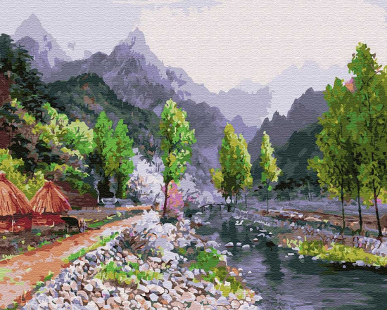 Картина по номерам «Весна в горах»