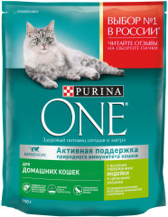 Корм сухой для кошек с индейкой и цельными злаками