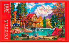 Пазл «Домик у красивого озера»