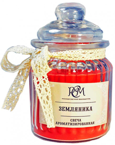 Свеча в банке «Земляника»