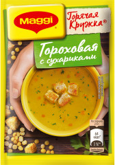Суп гороховый с сухариками