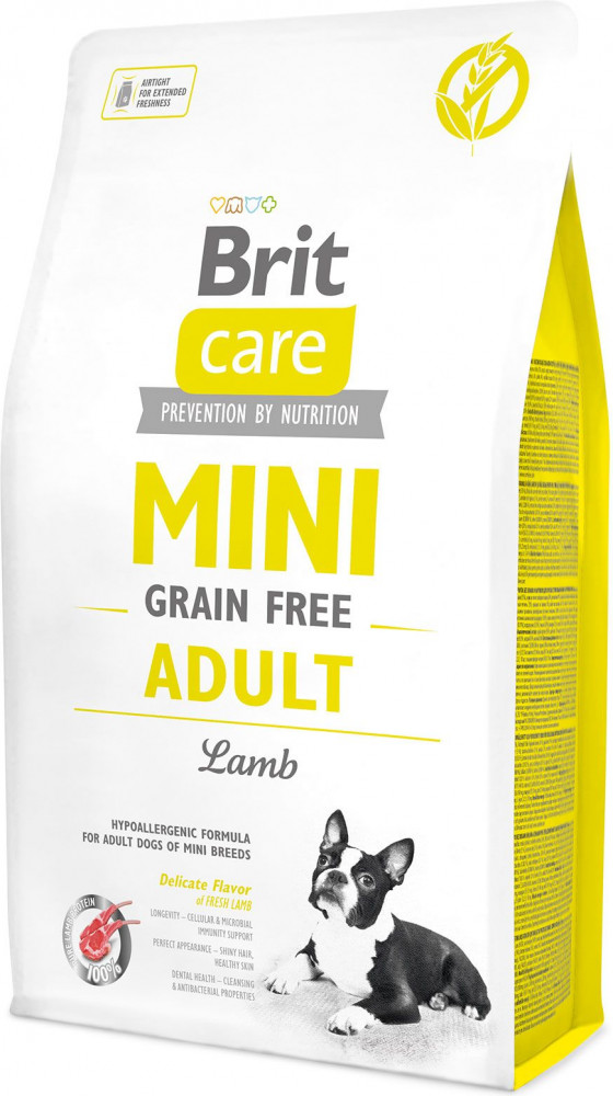 Корм для взрослых собак малых пород с ягненком | Care mini | Brit