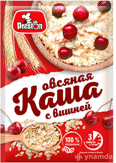 Каша овсяная с вишней