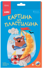 Картина из пластилина «Мишка моряк»