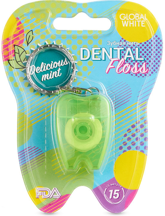 Зубная нить «Delicious mint» | Global White