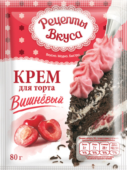 Крем для торта вишневый
