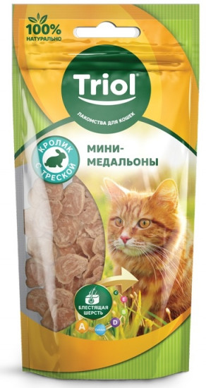 Мини-медальоны из кролика с треской