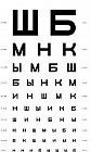 Таблица Д.А. Сивцева для исследования остроты зрения
