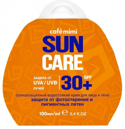Крем для лица и тела солнцезащитный водостойкий SPF30+