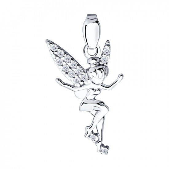 Подвеска из серебра с фианитами