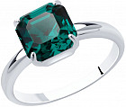 Кольцо из серебра с кристаллом Swarovski